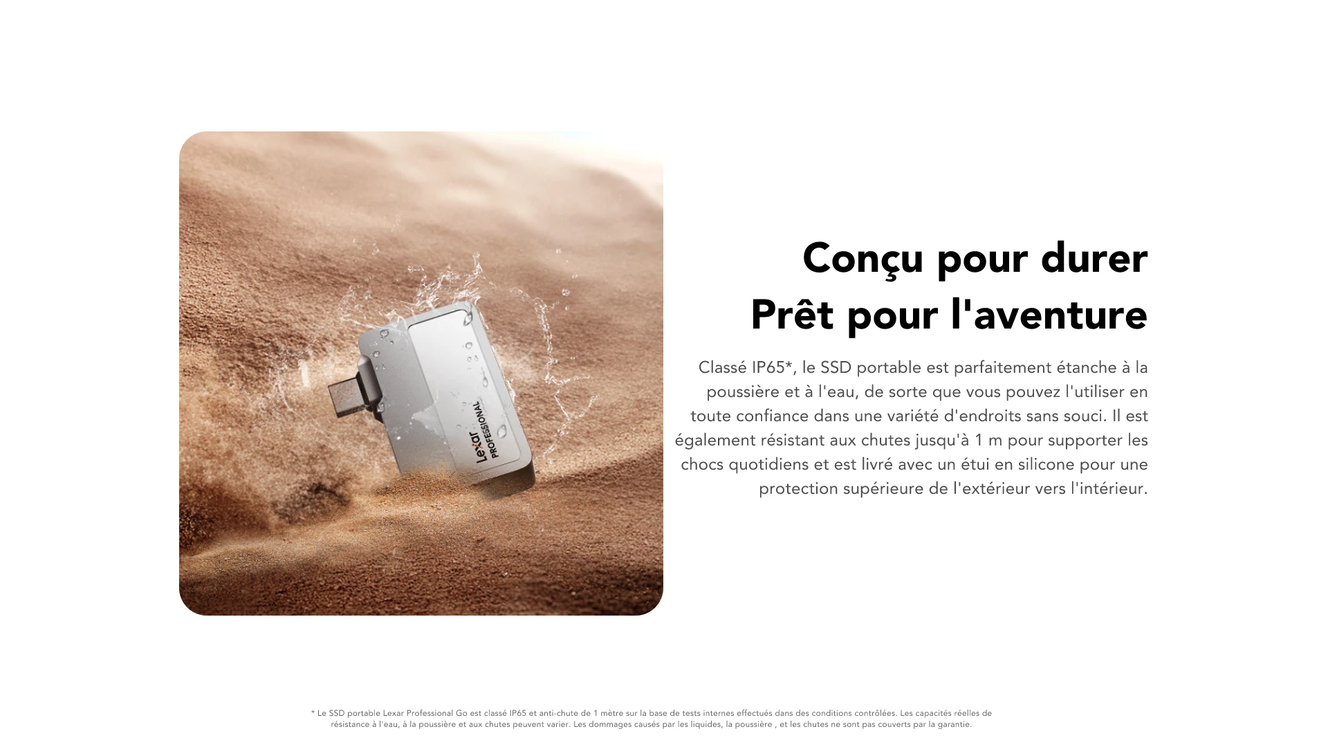 SSD portable Lexar Professional Go avec hub